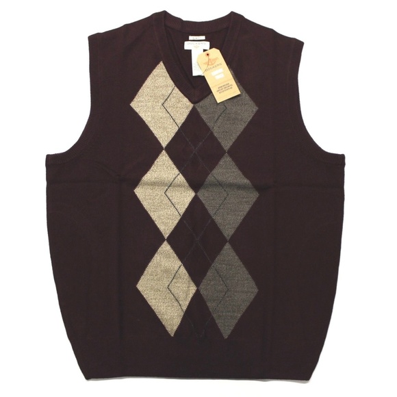Dockers Other - Dockers Slim-Fit Argyle Sweater Vest - Burgundy
